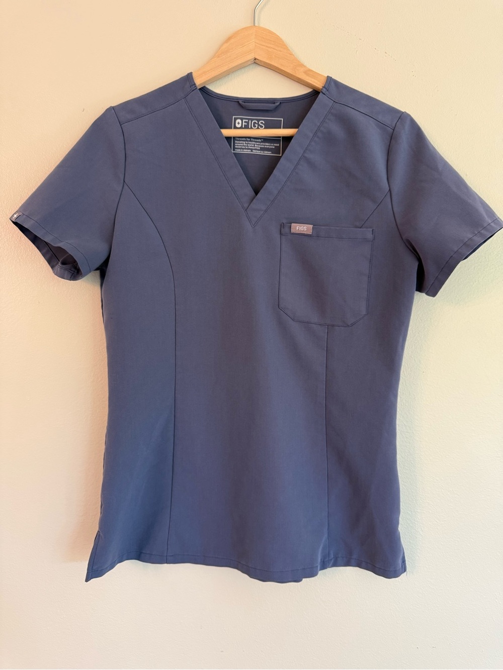 Figs Catarina Space Navy Slim One Pocket V-Neck Women's Scrub Top XS - Picture 3 of 7